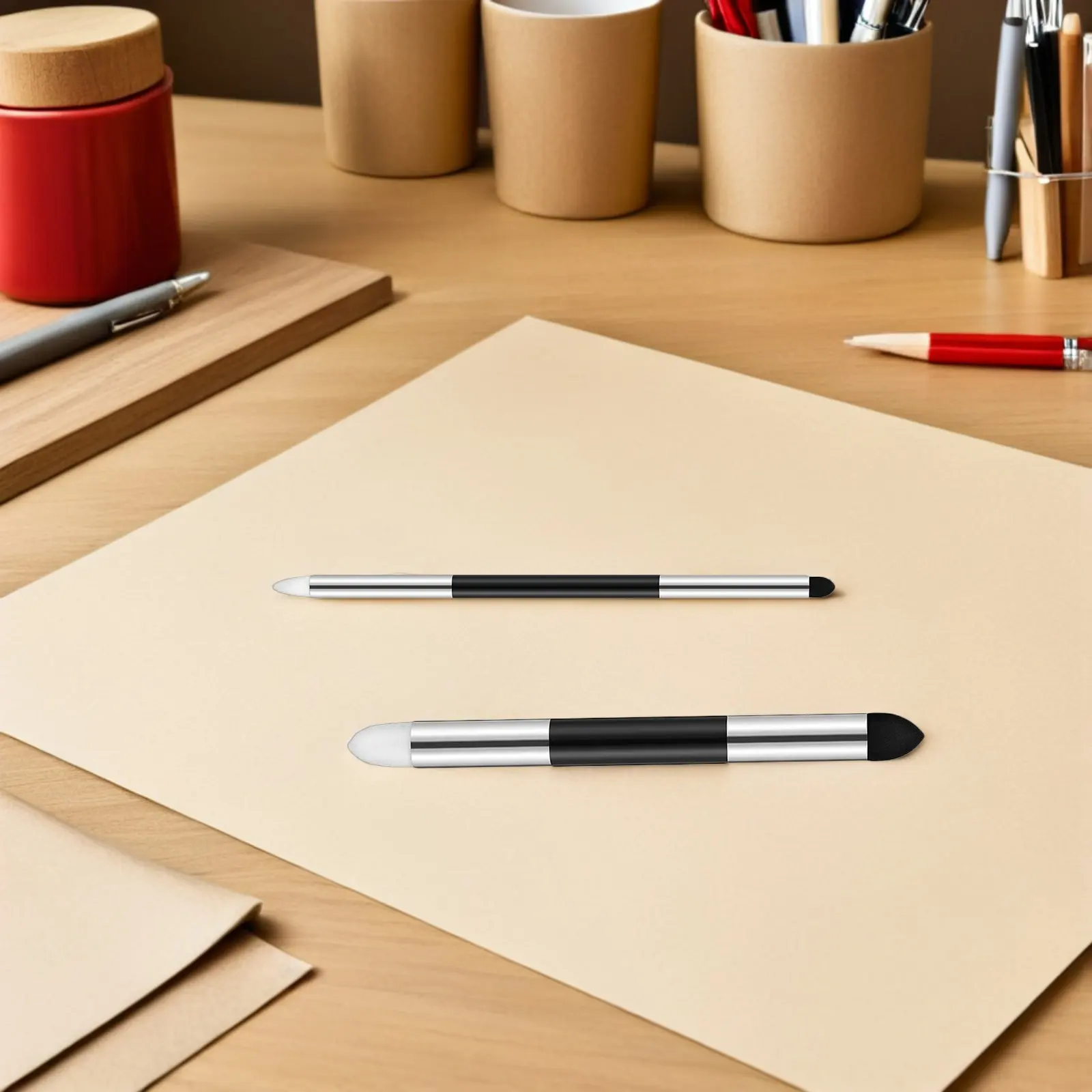 

12Pcs Drawing Blender Stick Double-Headed Sketch Sponge Pen Washable Reusable for Shadows Highlights Detail Correction