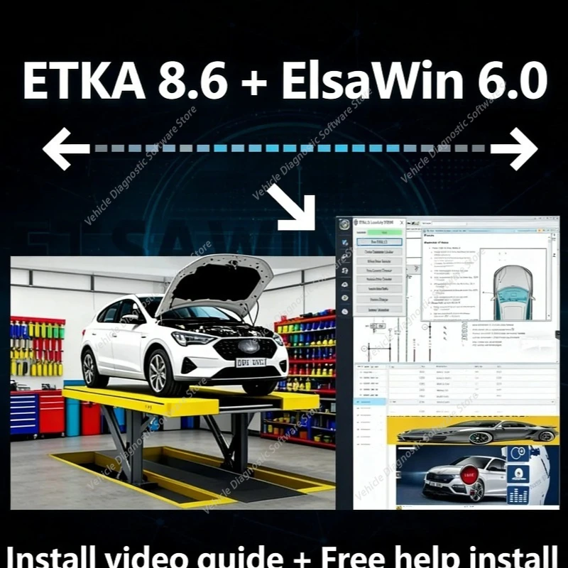 2026 Hot elsawin 6.0 with etka 8.3 software Newest Repair Software Group Vehicles Electronic Parts Catalogue for A-udi for V-W A