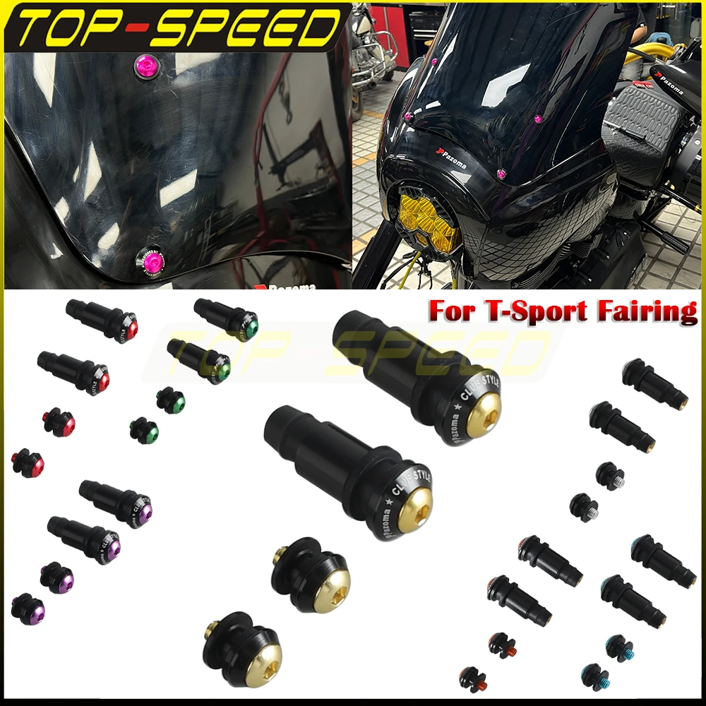 

Motorcycle M6 15mm Screws Windscreen Fairing Cowl Bolts Nuts For Harley FXLRS FXBB FXLR FXDL FXST FXDWG Windshield Screw Locknut