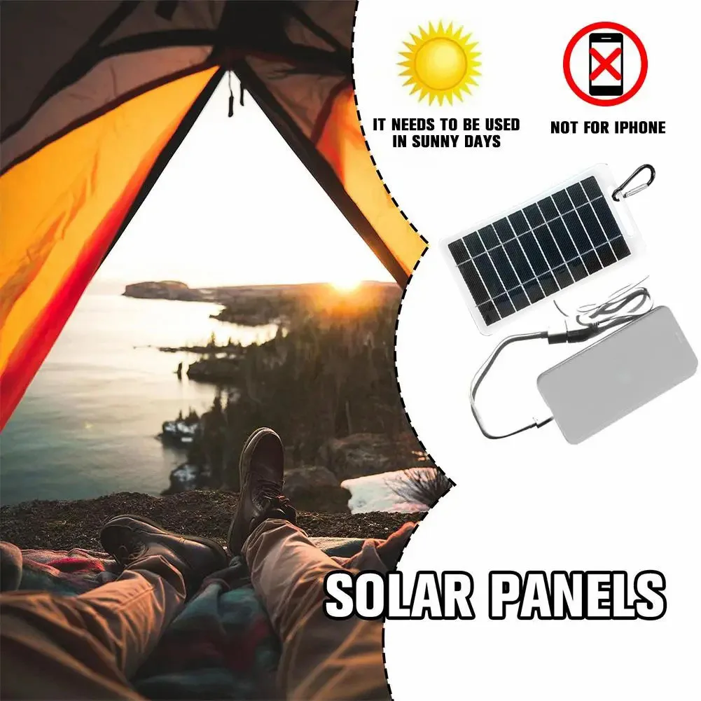 2 واط لوحة طاقة شمسية مع USB مقاوم للماء المشي لمسافات طويلة والتخييم في الهواء الطلق بطارية محمولة شحن الهاتف المحمول البنك شحن لوحة 5 فولت #6