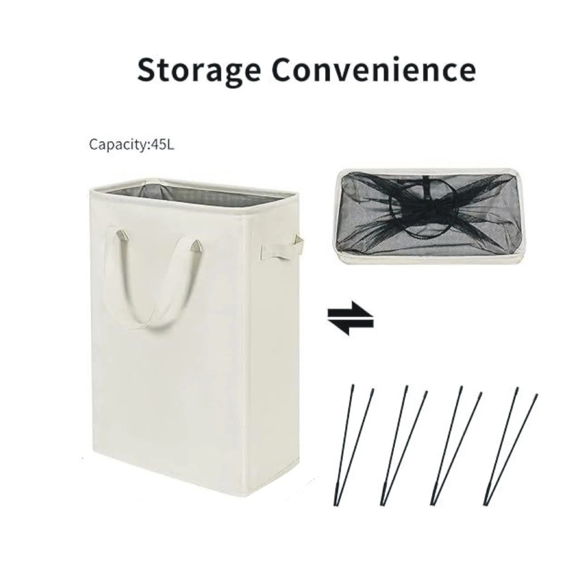 Large Capacity Portable Foldable Oxford Fabric Laundry Basket Handheld Storage Bin for household Dirty Clothes Hamper Organizer view 5