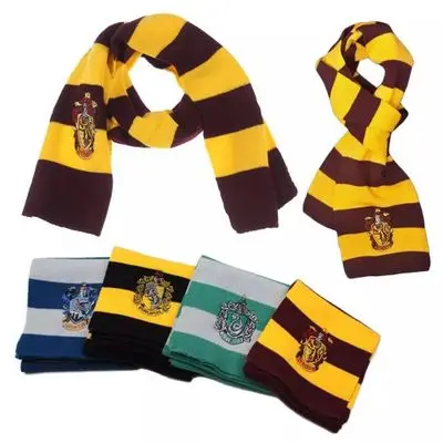 Bufanda de Cosplay de Harry Potter para adultos y niños, accesorios de escuela mágica, guantes, sombrero, suministros de fiesta de Halloween, bufandas para invierno y primavera
