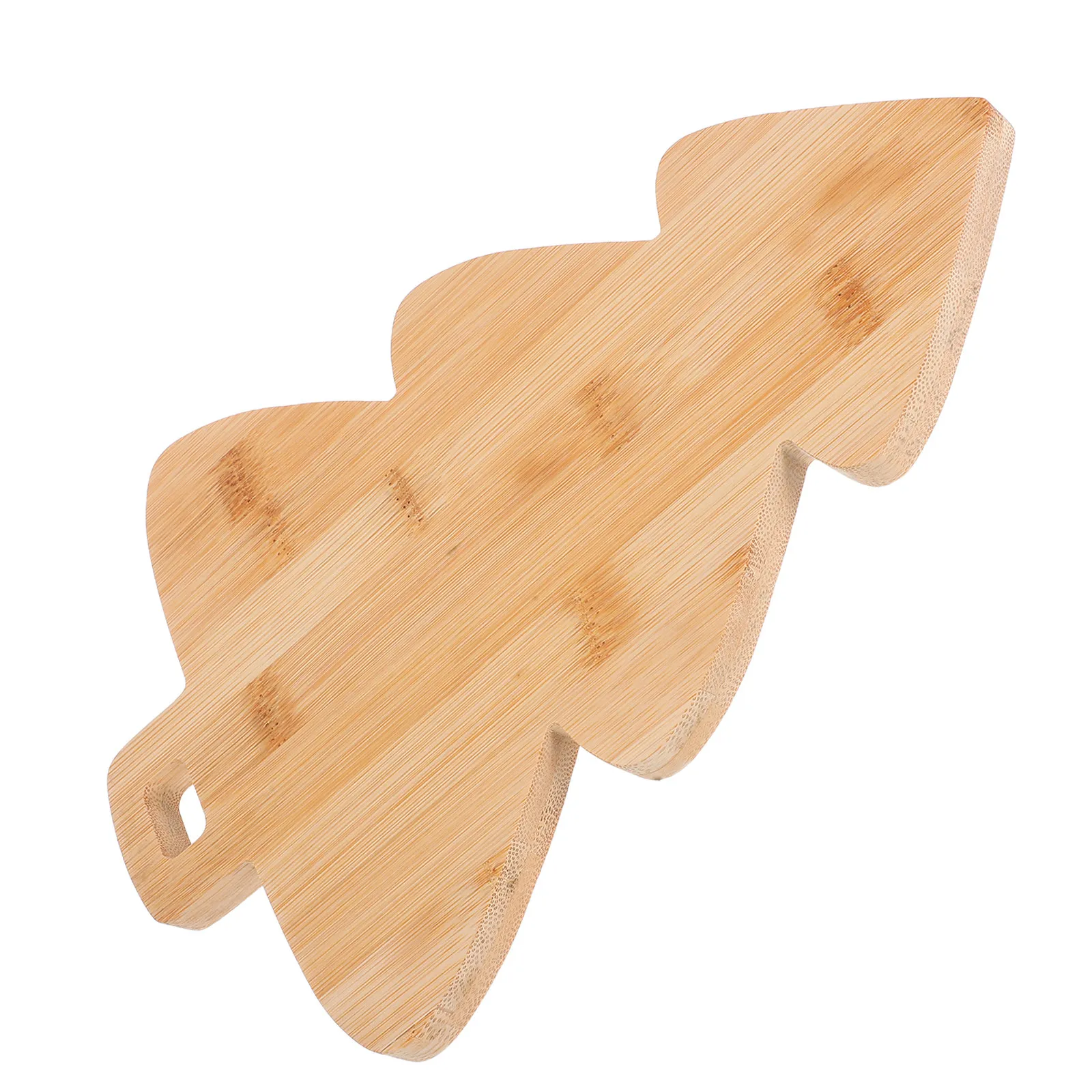 Xmas Tree Shaped Bamboo Cutting Board Double-Sided Serving Tray Kitchen Charcuterie Board Holiday Cheese Platter Fruit Vegetable