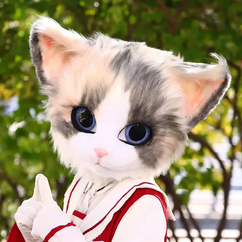 Fursuit Cosplay Headset Furry Head Base Comiket Furry Kig Kigurumi Animal Cat Rabbit Beast Mask Cosplay