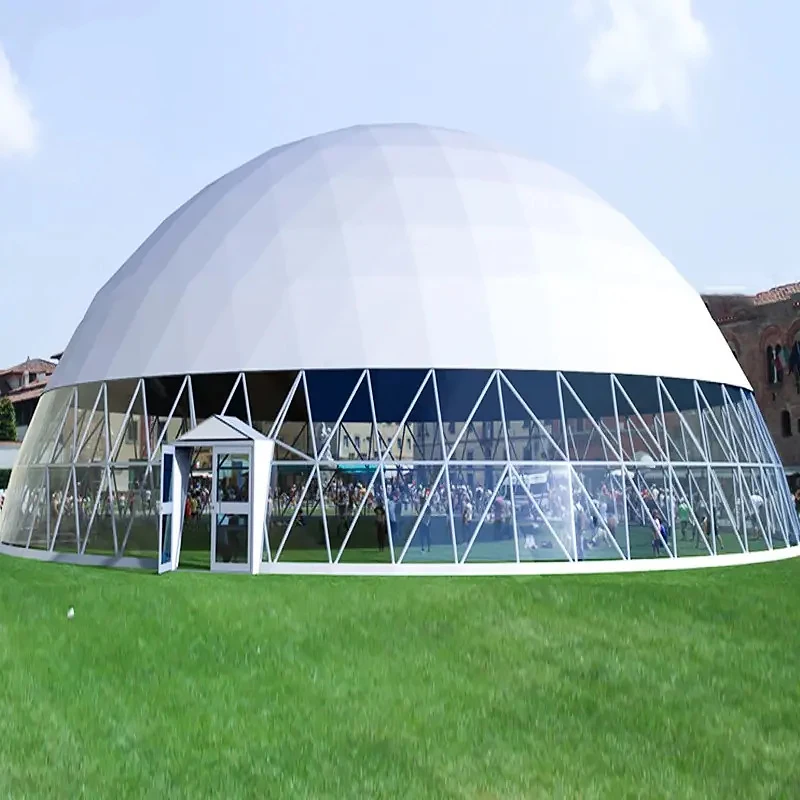 Tende a cupola Glamping di lusso all'aperto cupole in Pvc prezzo casa prefabbricata Resort Hotel casa campeggio tenda a cupola rotonda geodetica in vendita