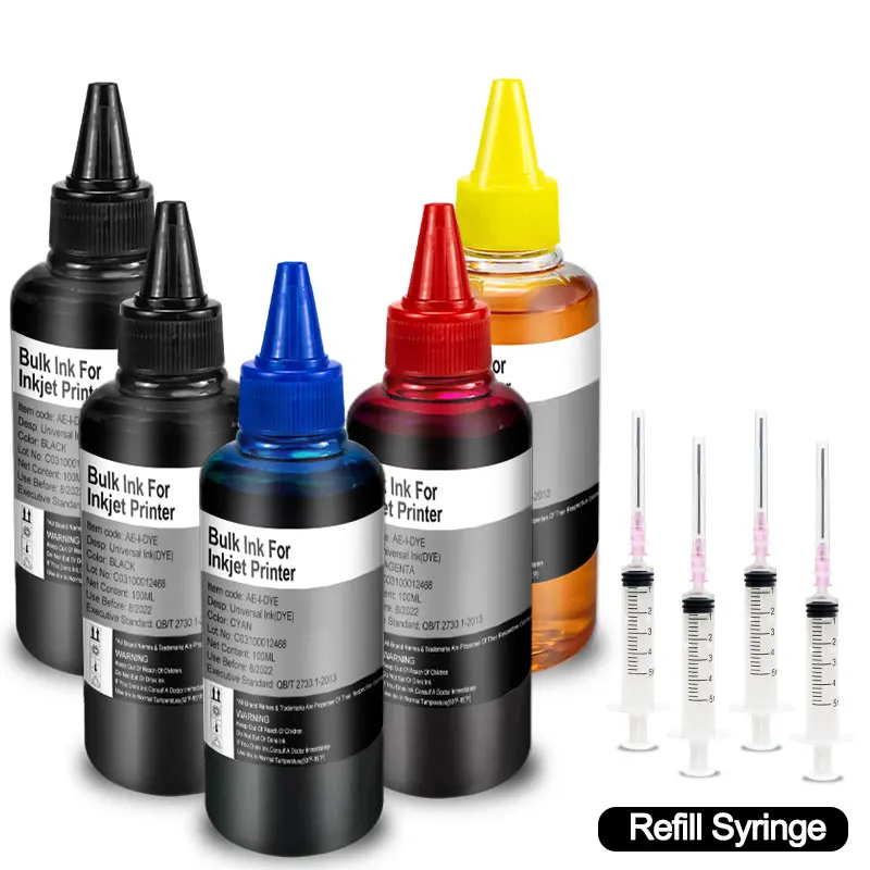 Ink Refill For HP 301 302 304 305 Xl Printer Deskjet 2540 2050 2510 2620 2630 2632 5030 5020 3720 3730 Cartridge Dye kit set