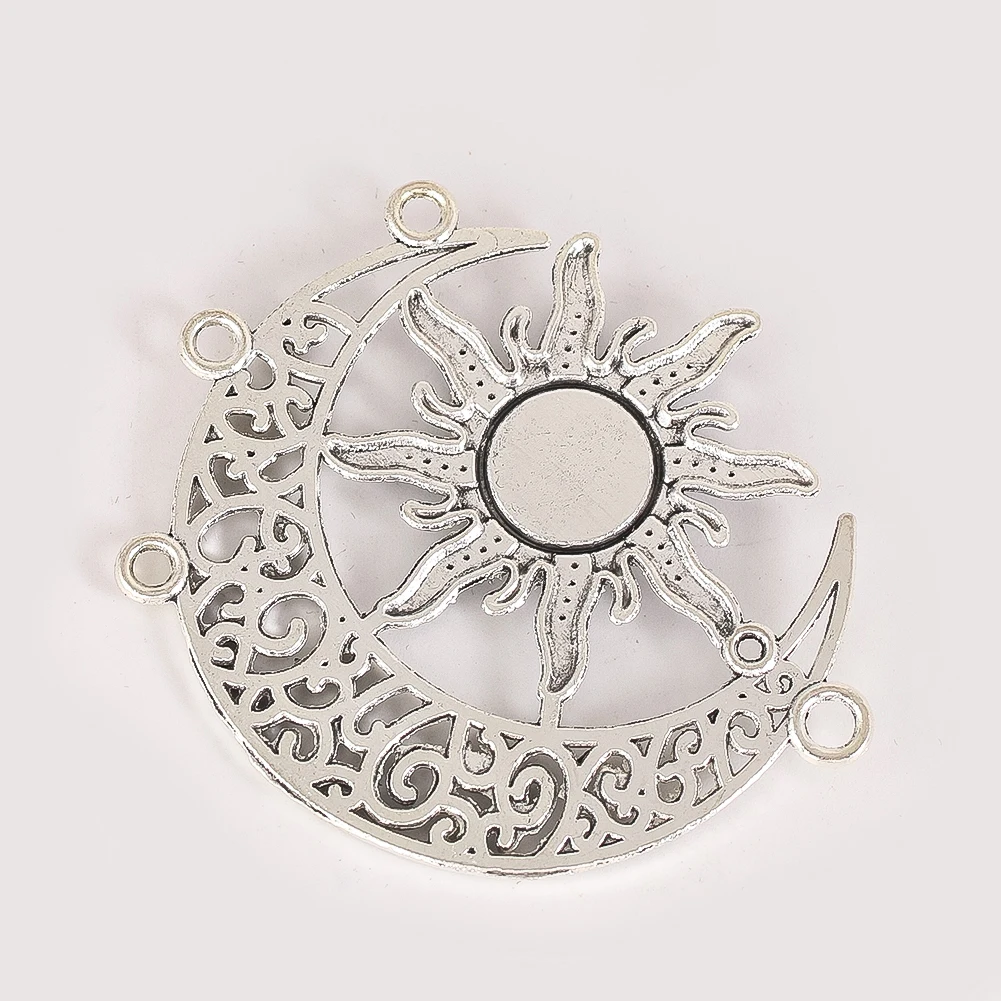 Metal Sun Moon Evil Eye Hanging Decor for DIY Wind Chimes Crystal Suncatcher Parts Eye-catching Amulet Protection Car Pendant