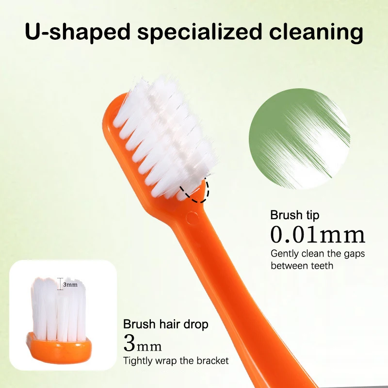 

Hot Sale 1Pcs Orthodontic Toothbrushes Clean Orthodontic Braces Non Toxic Adult Dental Tooth Brush Soft Toothbrush