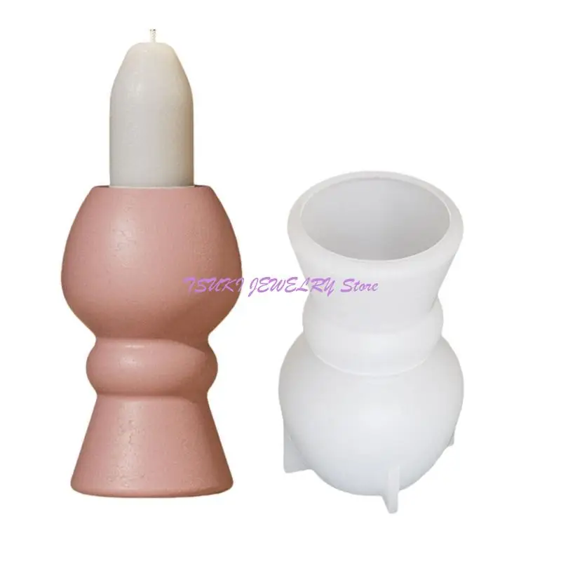 

62KE Silicone Crafting Mold Distinctive Round Holders Moulds Silicone Texture Suitable for Handmade Present