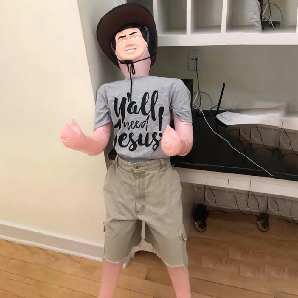 150 سنتيمتر لا اللحية نفخ دمية الذكور العازبة حفلة عيد ميلاد الدجاج ليلة هدية هالوين عيد الميلاد الديكور فقط دمية لا الملابس #4