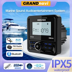 GRANDnavi Marine Radio Boat Stereo Bluetooth FM AM Digital Media Audio Player Waterproof For Yacht ATV UTV Golf Cart Motorcycle