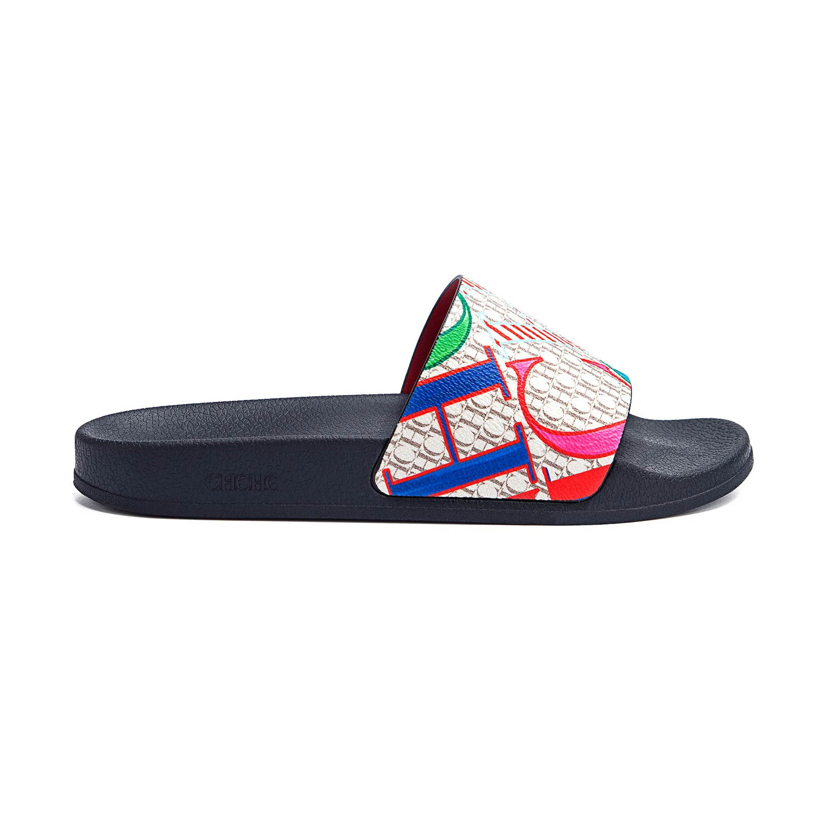 CHHC Female Flip Flops Letter Printing Multi Scene Silicone Beach Slippers Waterproof Summer Outdoor Sandals