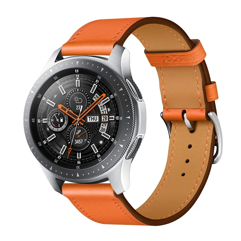 Кожаный ремешок для часов Samsung Galaxy watch 6/5/pro/4/Classic/Active 2 20 мм 22 мм браслет correa huawei watch gt 4-2-3 pro Band