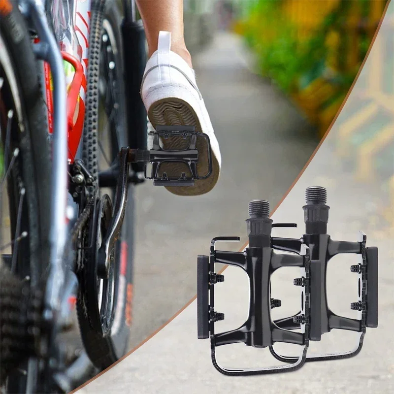 Aluminum Alloy Road Bicycle Pedals Antislip Reflective Lightweight Perfect for Mountain Bikes Essential Road Bicycle Accessories