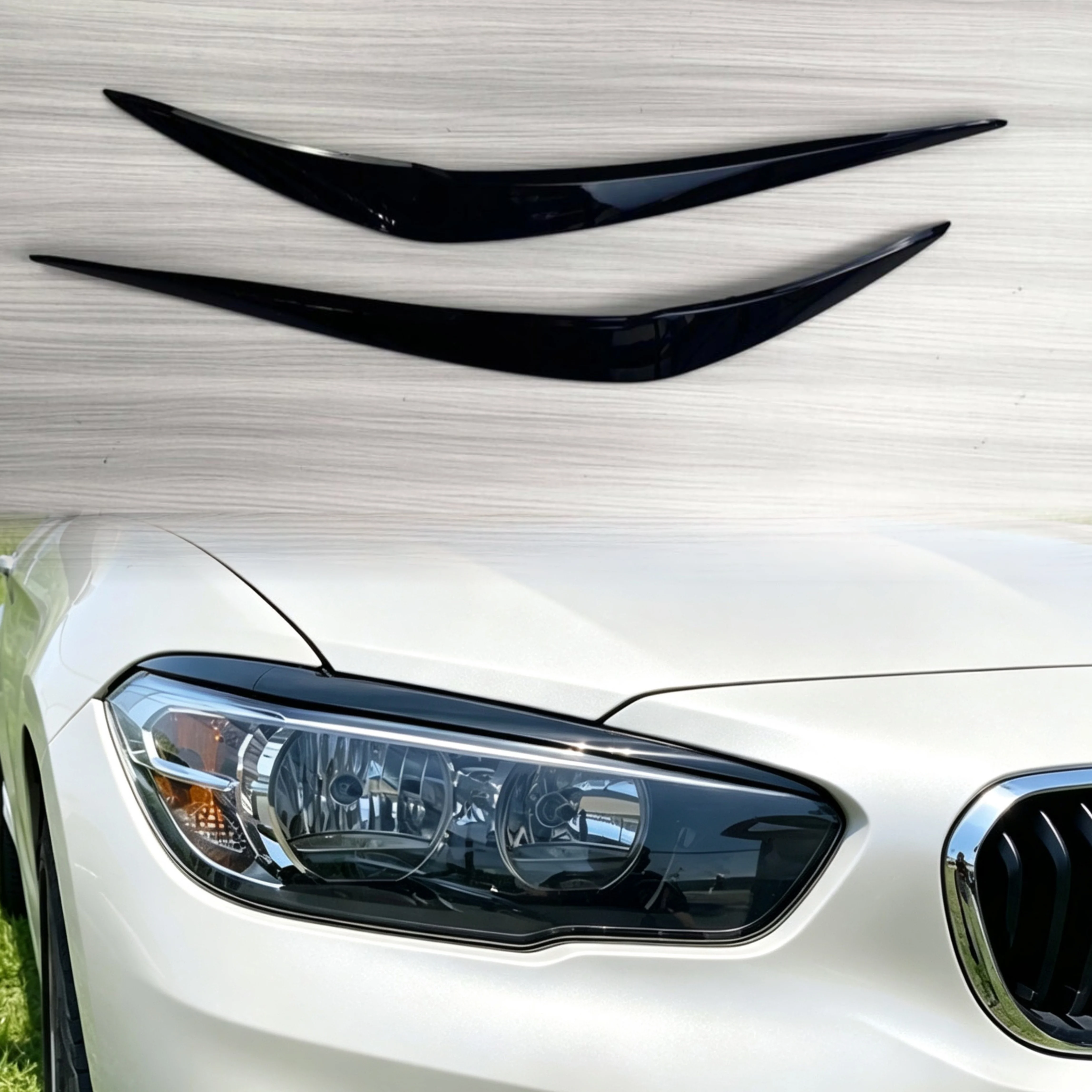 Frontscheinwerfer-Augenbrauenblende für BMW 1er Serie F20 F21 116d 118i 120i 120d M135i 2015-2019 Außenteile Verkleidung Breitbau-Kit
