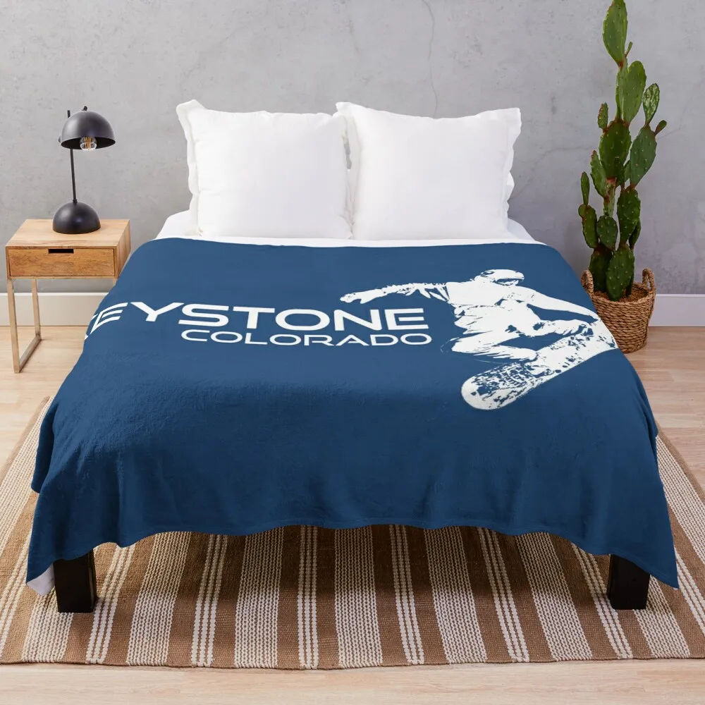 Keystone Colorado Snowboarder Throw Blanket Soft Comforter Personalized Gift Blankets