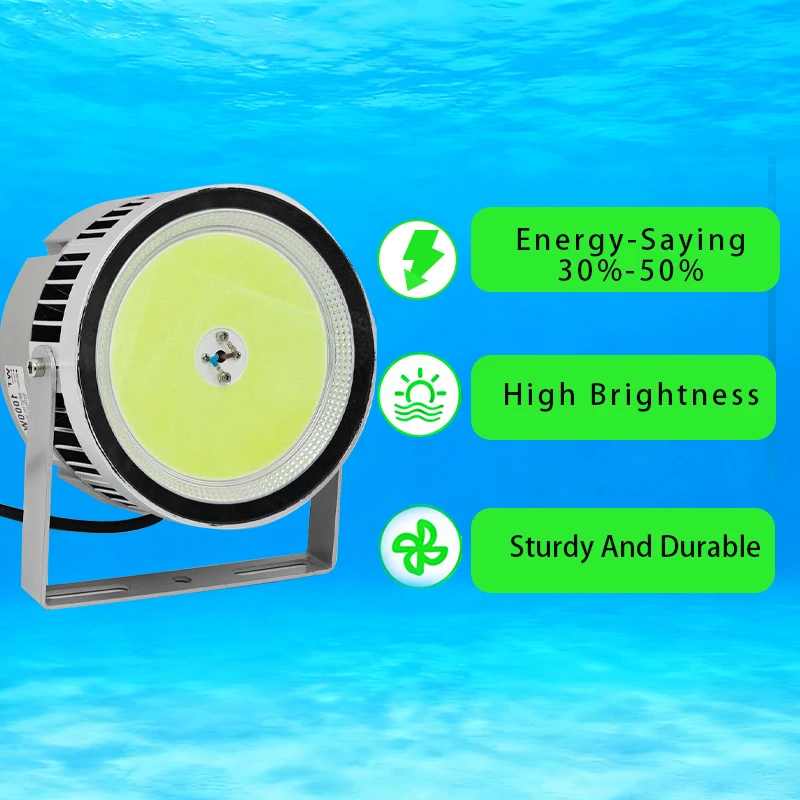 

Широкоугольный луч, светодиодный светильник для рыбалки, 360-градусный, притяжение большой площади, широкое покрытие для Seine Tuna Purse и отсадки кальмаров