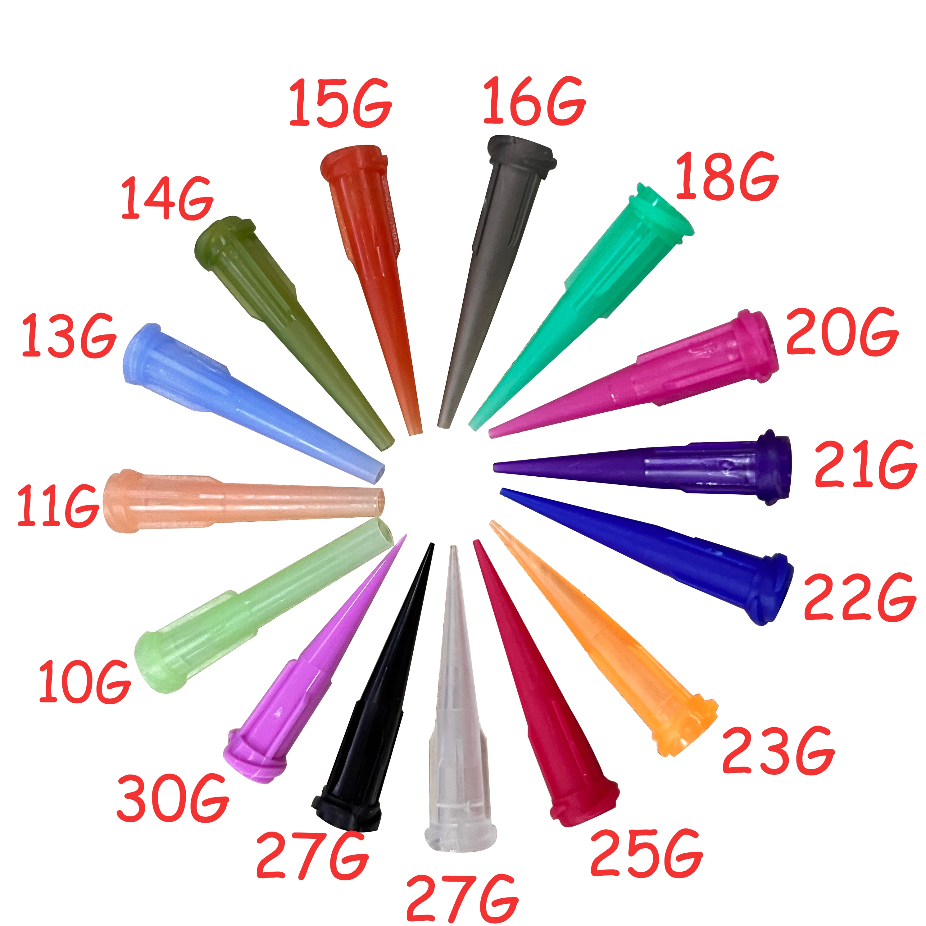Wholesale 500/1000pcs 14G-30G Precision Plastic TT Blunt Tapered Tips Luer Lock Syringe Dispenser Needle Tips
