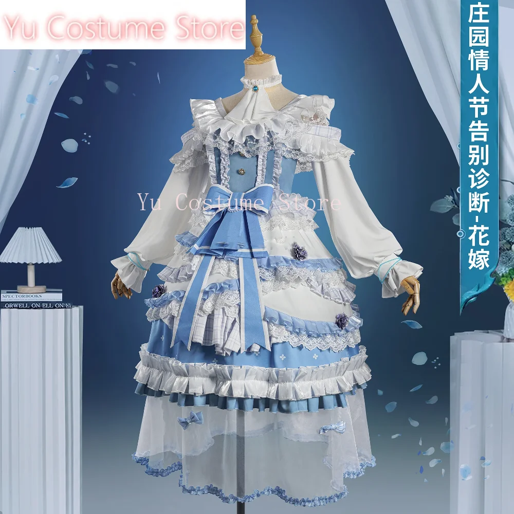 Yu Costume Identity V Emma Woods Gardener Flower Wedding Valentine's Day Elegant Dress Cosplay Costume Halloween Party Outfit