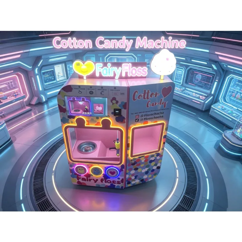 Cotton Candy Machine for Kids Fancy Cotton Candy Making Machine Cotton Candy Machine with Trolley