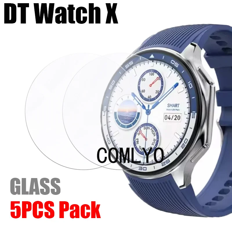 5pcs For DT Watch X Glass Screen Protector Smart watch Tempered 9H 2.5D Film