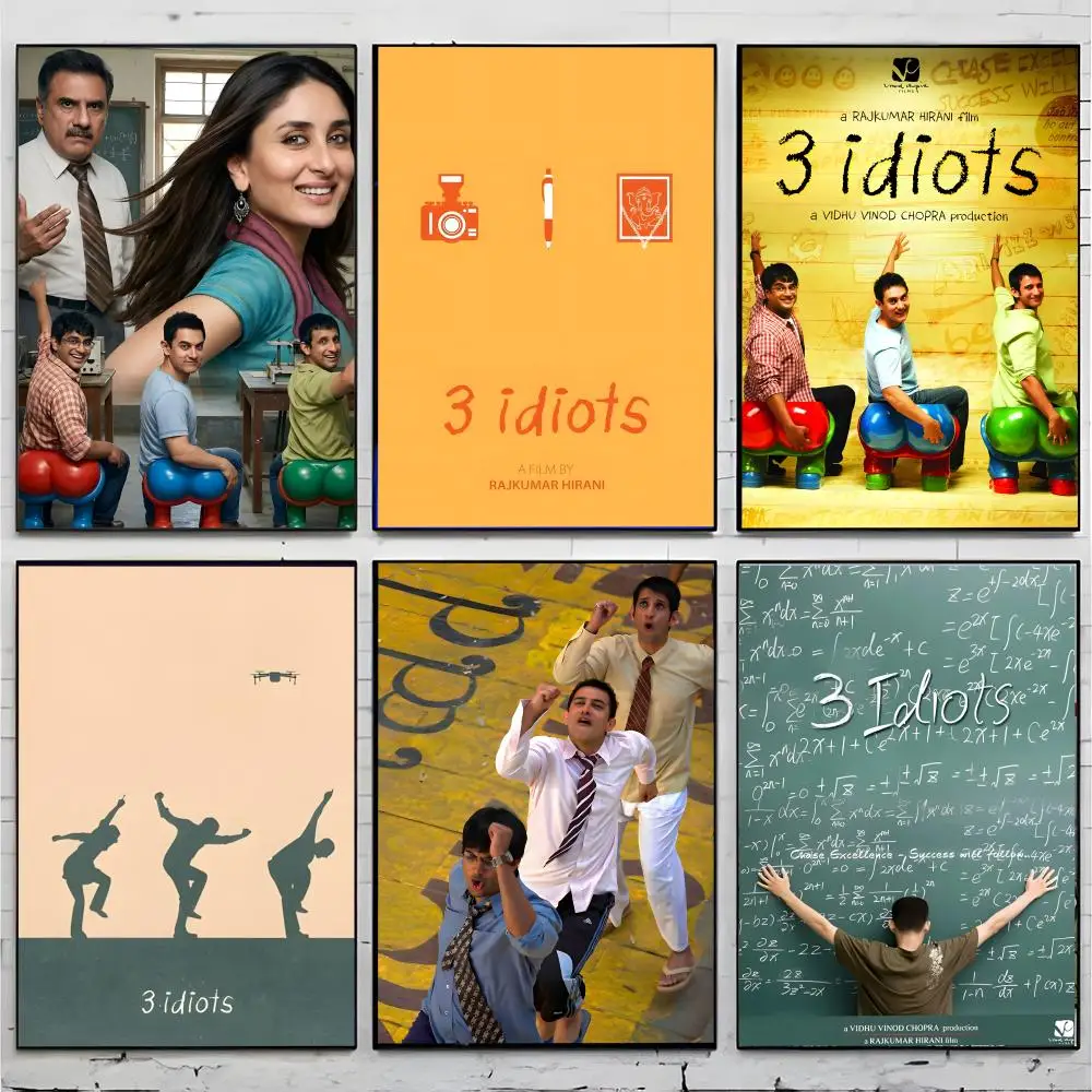 comedy bollywood film 3-3 Idiots Poster Superior Home Space Pub Indoor Decorative Art & Home Decor