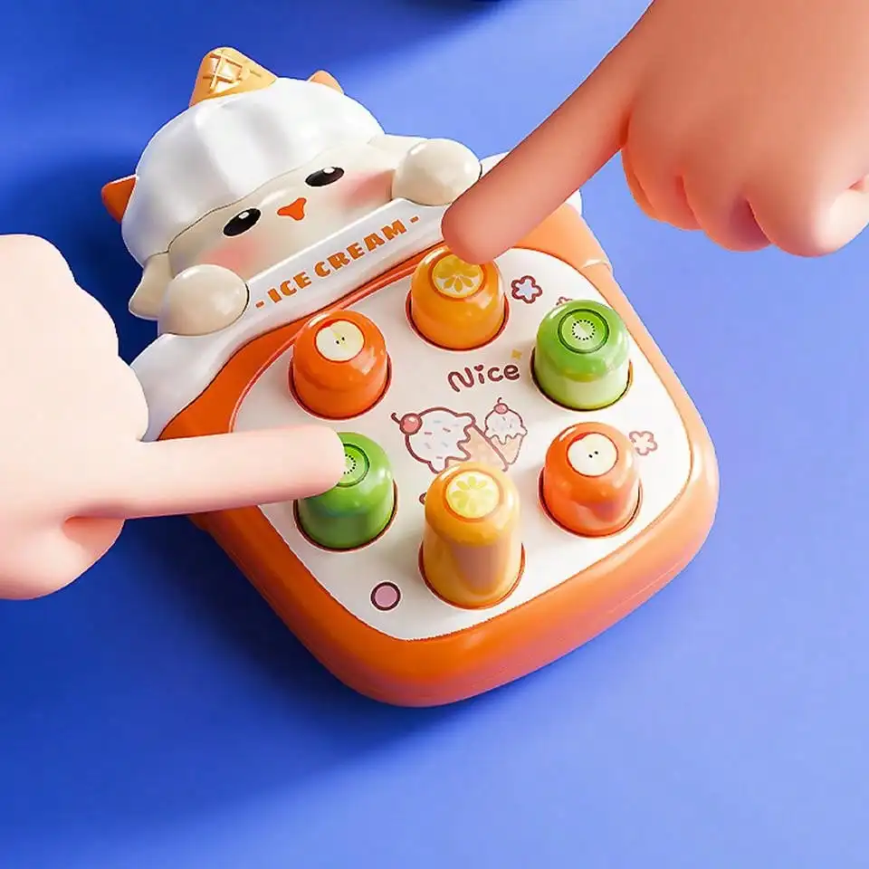 One Piece Mini Whack a Mole Game Console Baby Early Education Puzzle 0-3 Yea Old Baby Boy Girl Finger Press Fidget Toys Baby