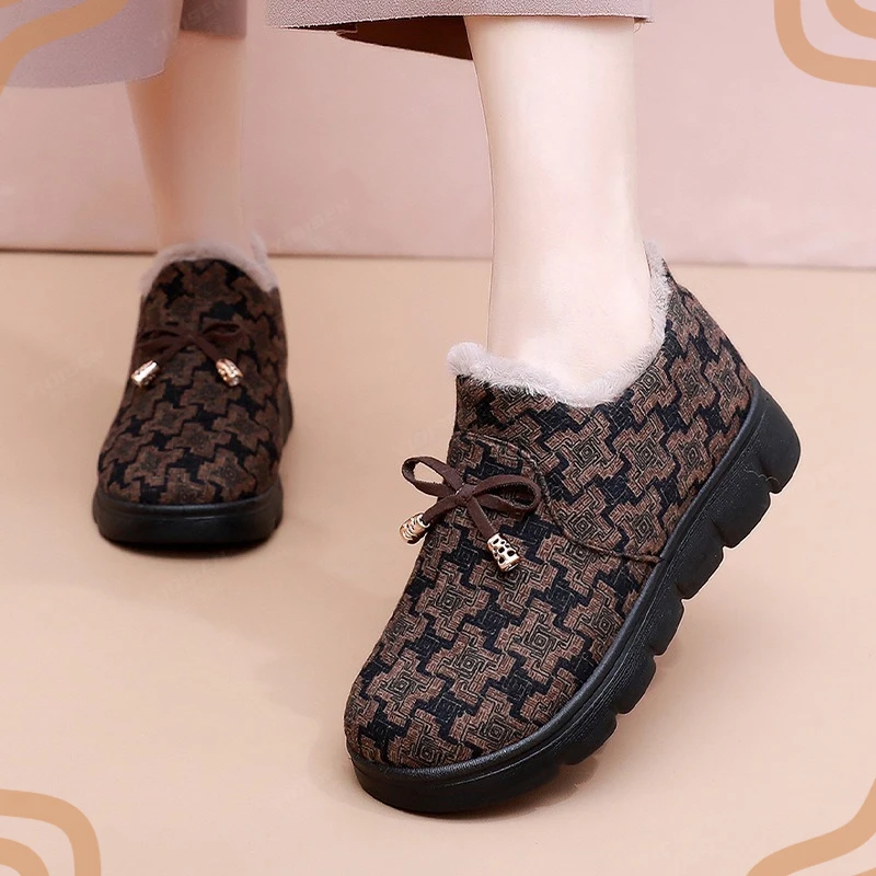 Winter New Women's Shoes High Quality Plush Casual Shoes for Woman Comfortable Warm Cotton Shoe Designer Shoes Zapatos De Mujer