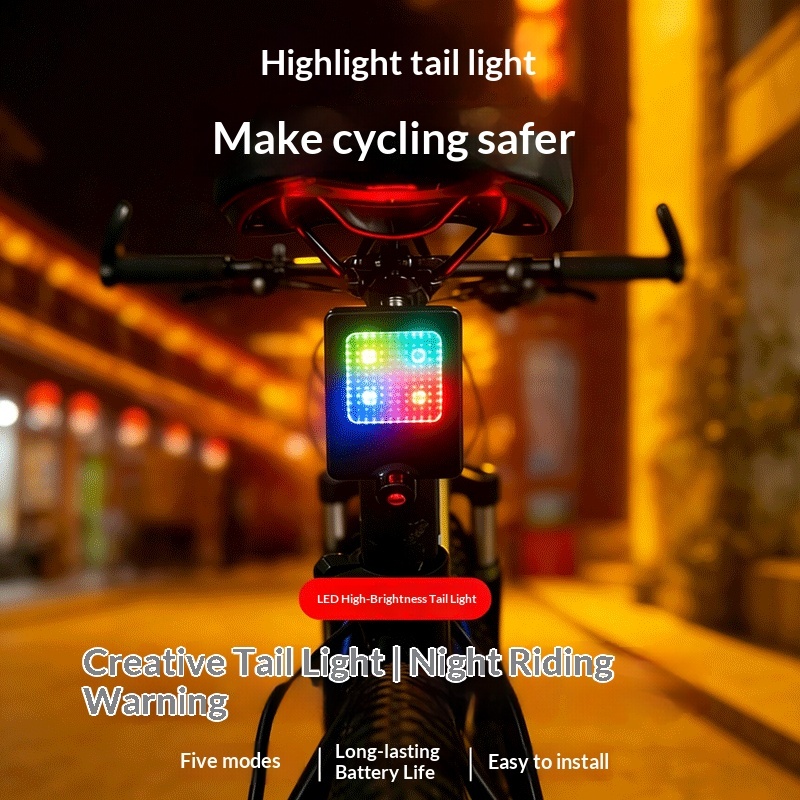  OFFBONDAGE LED Bike Tail Light with Laser USB Rechargeable Bike Rear Lamp 5 Modes High Brightness Waterproof bike accessories 