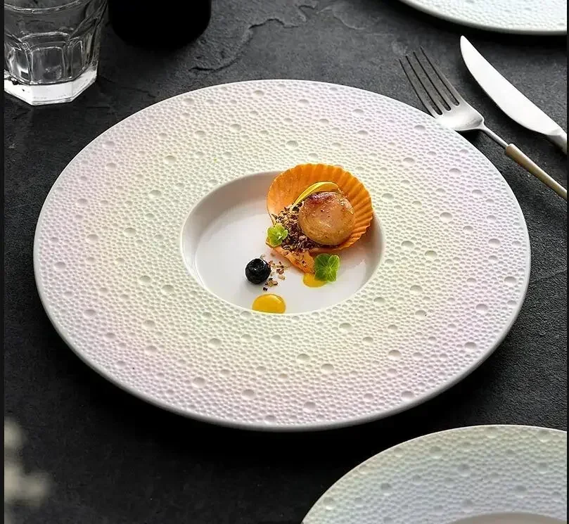 Creative Colorful Ceramic Dinner Plate Dinner Salad Steak Plate Restaurant Main Dish Dessert Cake Plate Home Kitchen Tableware