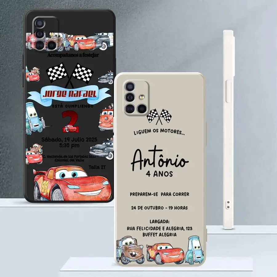 Мягкий чехол для Samsung Galaxy A24 A11 A12 A34 A35 A16 A15 A22 A52 A51 A36 A26 A13 A14 Lightning McQueen Disney Cars