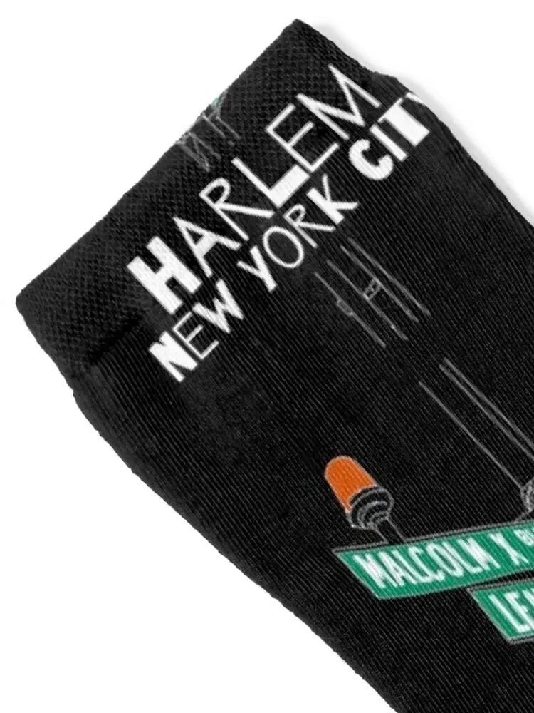 Harlem New York Street Sign Socks kawaii Stockings compression Socks For Man Women's