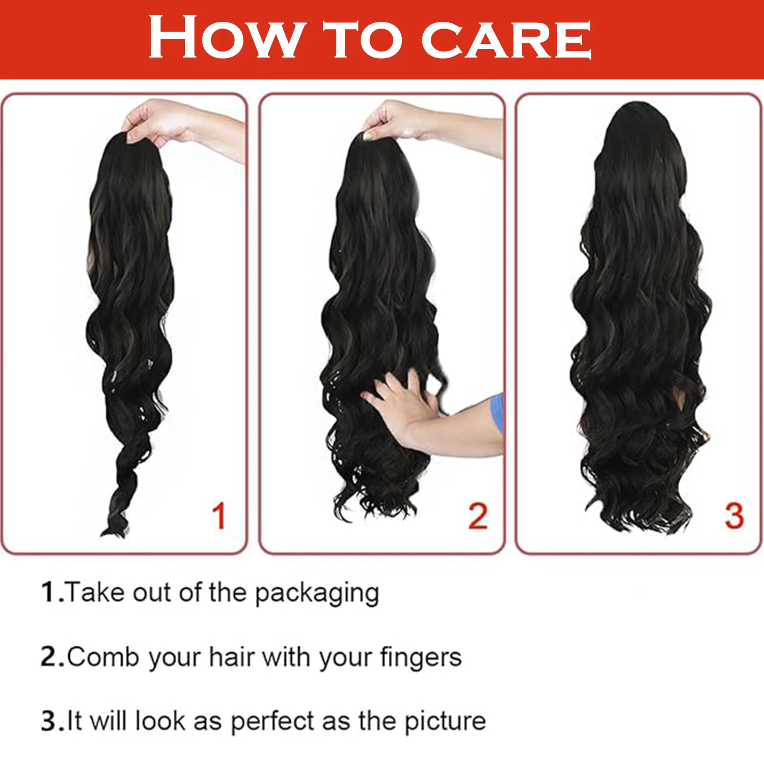 Estensione della coda di cavallo Onda del corpo Coulisse 8-26 pollici Capelli umani ondulati Coda di cavallo Parrucchino Clip in capelli umani Remy brasiliani per le donne