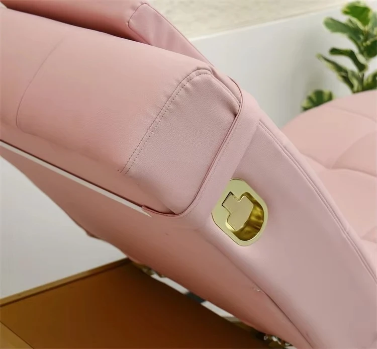#￥forYicheng Beauty Luxury Pink Eyelash Lash Esthetician Extension Bed Pink CurvedEyebrow BeautySalonChairs Aesthetic Care Table