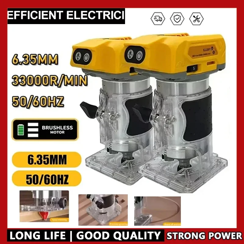 

Подходит для бесщеточного электрического триммера Dewalt, 33000 об/мин, аккумуляторный фрезерный станок для обрезки древесины, фрезерный гравировальный долбежный станок