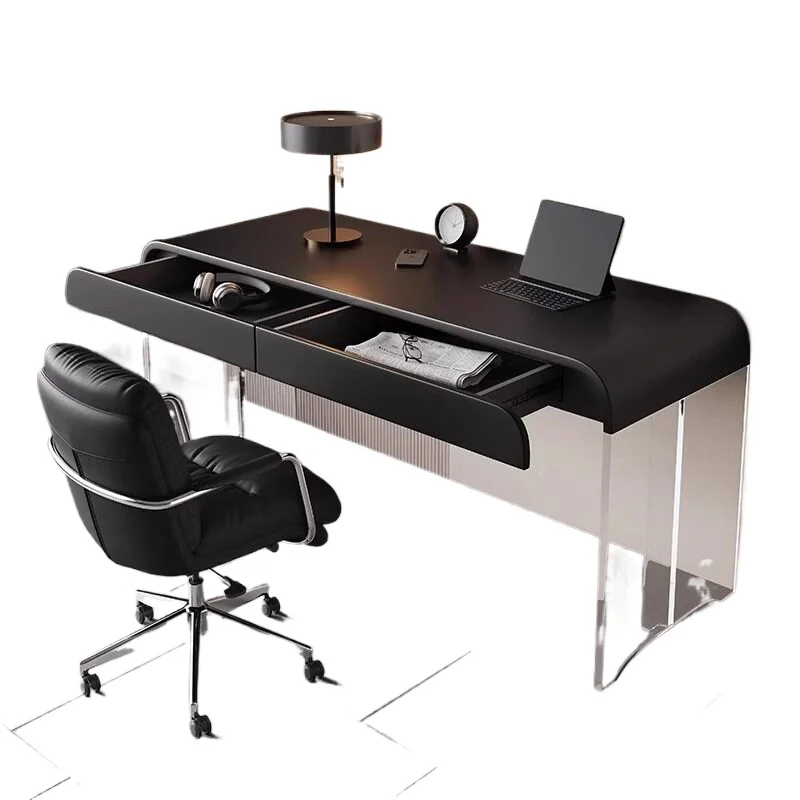 French Cream Wood Dresser Retro Simple Design Durable Storage Writing Desk Modern Floating Family Desk