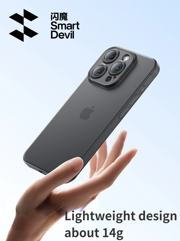SmartDevil Ultra-thin Matte Phone Case for iPhone 15Pro Max 15 Anti-fall Phone Protect Shell Cover with Tempered Glass