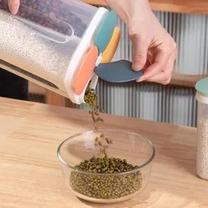 Mutfakta tahılların depolanması için kutu, şişe mühürlü, plastik gıda kabı, nem geçirmez, Tank, fasulye, spagetti, serin kalmak ve 4 bar Pirinç kavanozundaki 6 büyük satış-no. 2