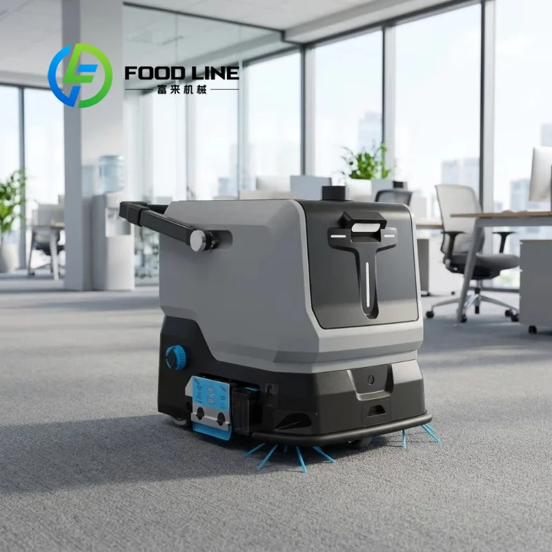 Warehouse Floor Cleaning Robot Automatic Scrubber Machine Autonomous Navigation Self Charging Commercial Building Mall Use