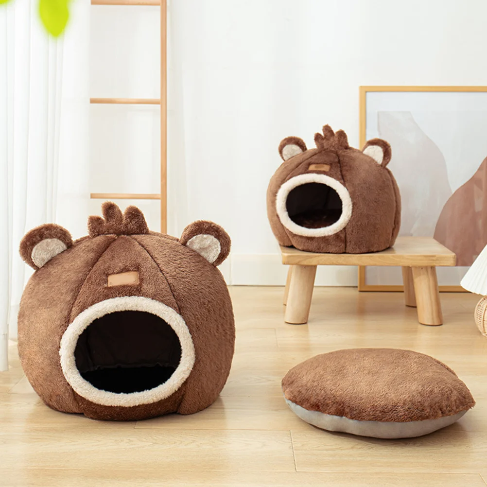

1pc Cat Winter House Sleeping Hut Washable Dog House For Small Pets Winter Cat Bed Pet Bed Dog Sleeping Bag Nest