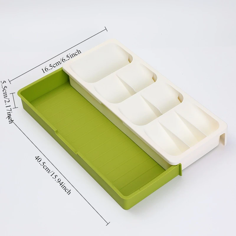 Multi-purpose Cutlery Storage Tray Cutlery Fork Spoon Compartmentalized Organizer Kitchen Drawer Categorized Storage Boxes