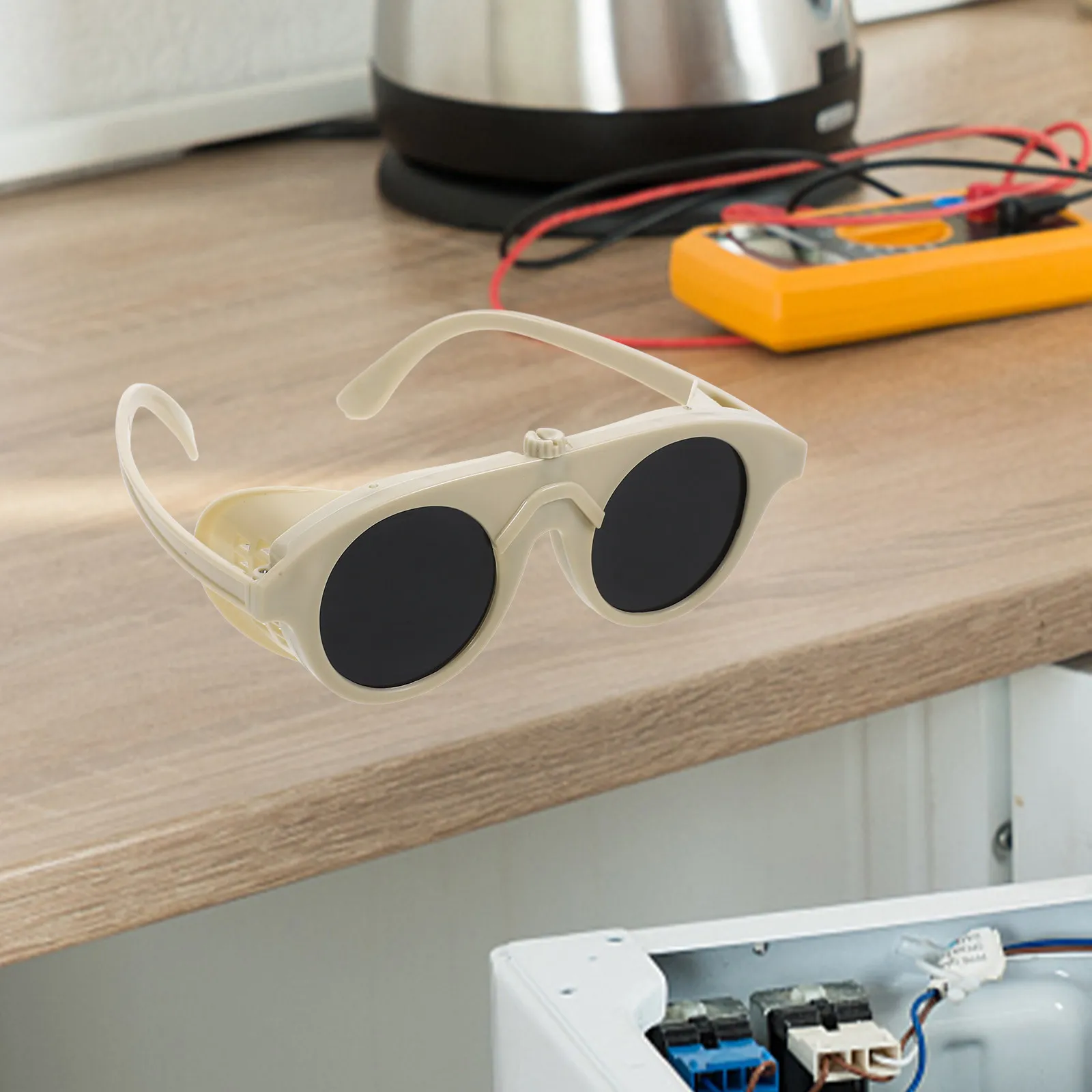 

5Pcs Welding Goggles Plastic Protective Safety Glasses Lightweight Adjustable for Welding Cutting Grinding Use