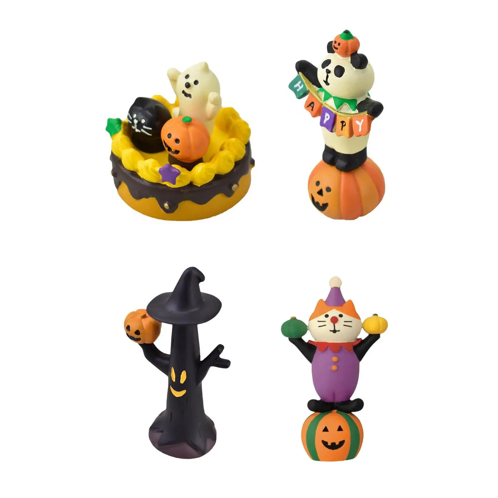 Halloween Figurine Resin Wear Resistant Halloween Decoration Decorative Statue for Porch Home Festival Indoor Outdoor Farmhouse