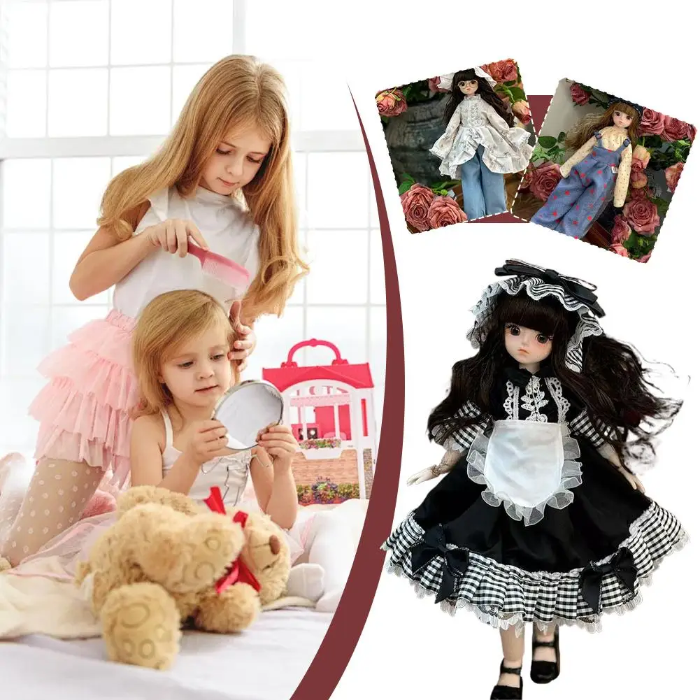 Muñeca de juguete multiarticulada BJD, conjunto de ropa para muñeca, traje bonito, juguete de acción con articulaciones móviles, muñeca de juego para niña, juguete, regalo de cumpleaños