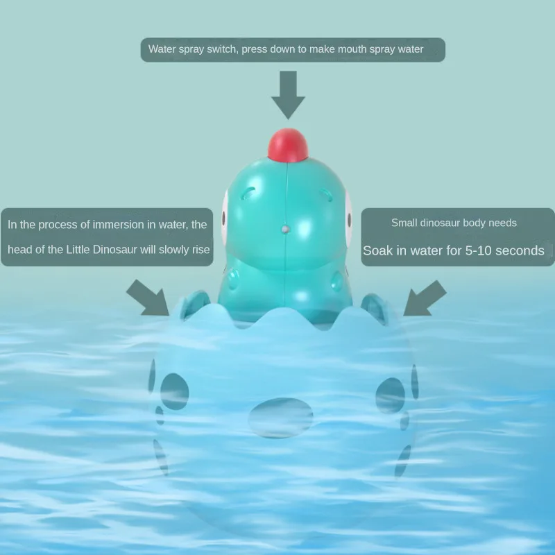 赤ちゃんのかわいい鶏のおもちゃ、水スプレースプリンクラー、恐竜、シャワー、水泳、バスルーム、子供へのギフト、スプリンクラー