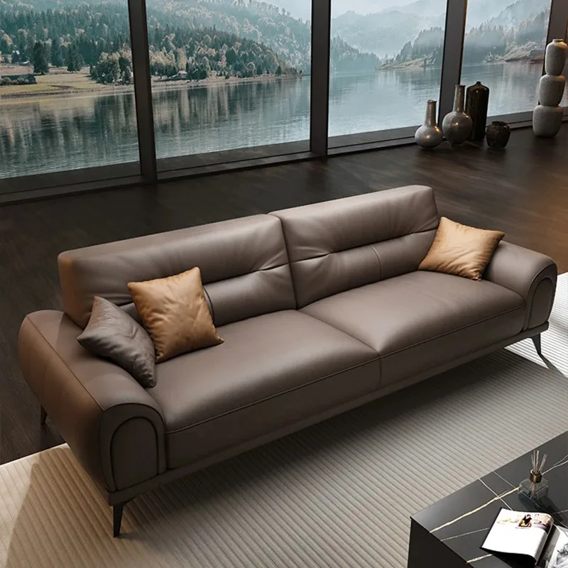 Brown Luxury Living Room Sofas Designer European Arm Loveseat Recliner Office Couch Lounge Bedroom Banken Woonkamer Furniture