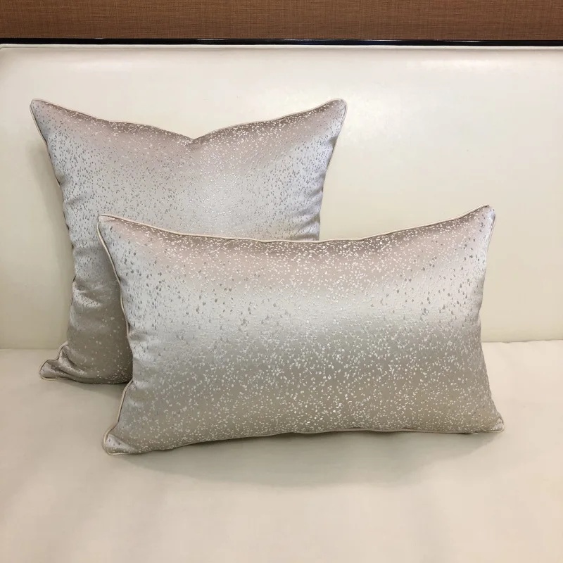 1 Pc 45x45cm Jacquard Woven Shiny Cushion Cover Home Decorative Orange Dark Blue Lumbar Pillow Case Soft Star Waist Pillowcase
