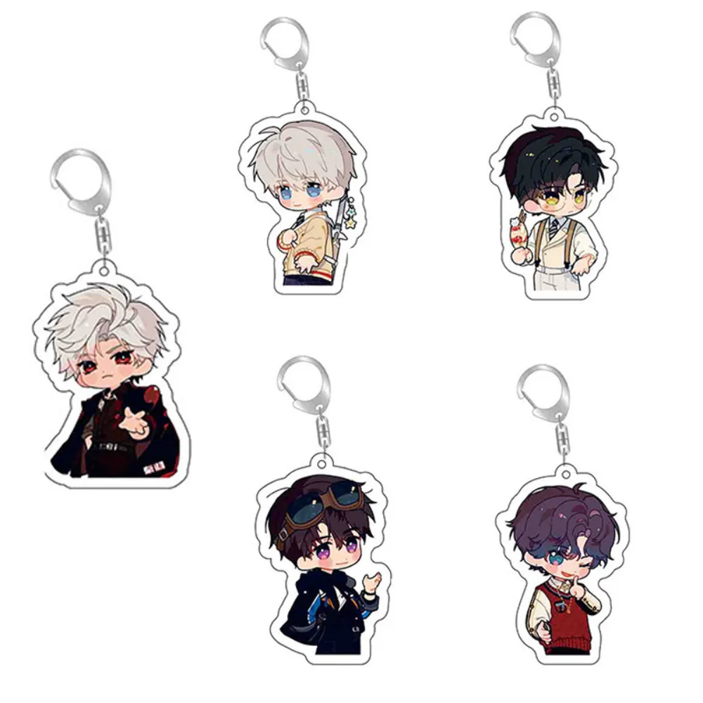 Game Love and Deepspace Acrylic Keychain Anime Figure Xavier Zayne Rafayel Sylus Caleb Pendant Keyring Bag Accessories Fans Gift