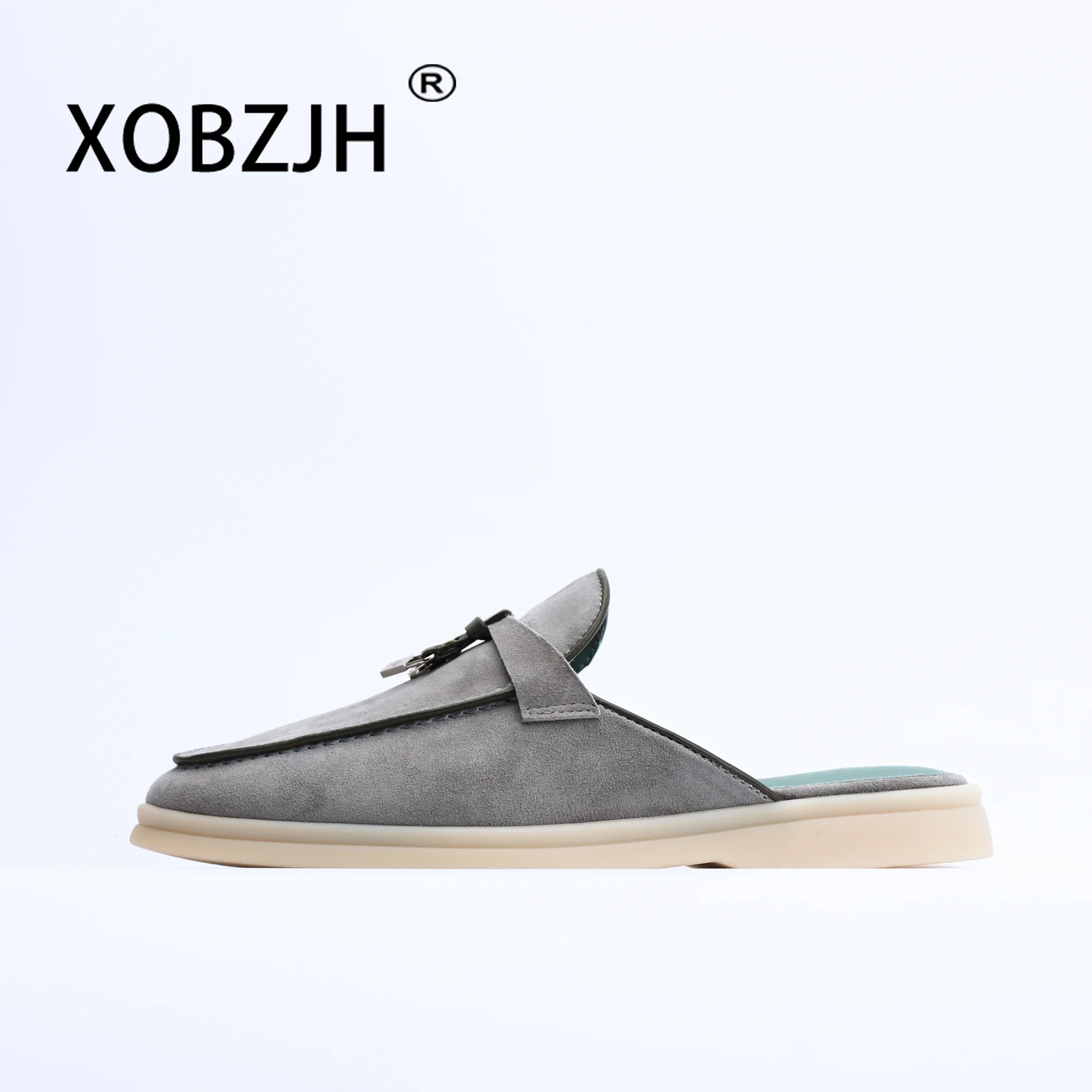 No Logo-Luxury Designer Tassel Suede Leather Loafers for Women 2025 Slip On Slippers Flat Shoes Work Walking Shoes High Quality