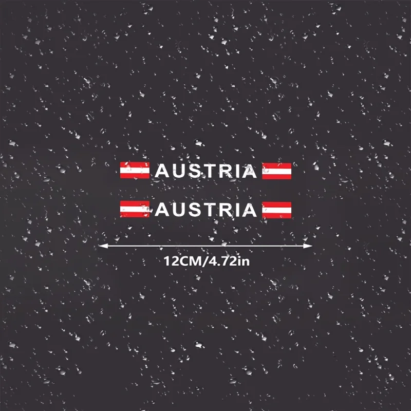 1set Austria Flag Vinyl Stickers, Matte Self-Adhesive Decals for Car Windshield Wiper Body Scratch Cover Decor, Holiday Gift